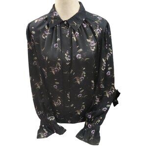 Antonio Melani Womens Floral Long Sleeve Blouse Size S